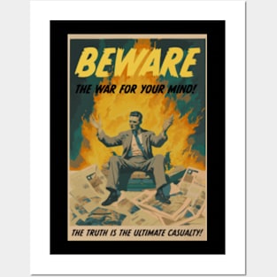 Beware the War for Your Mind! Posters and Art